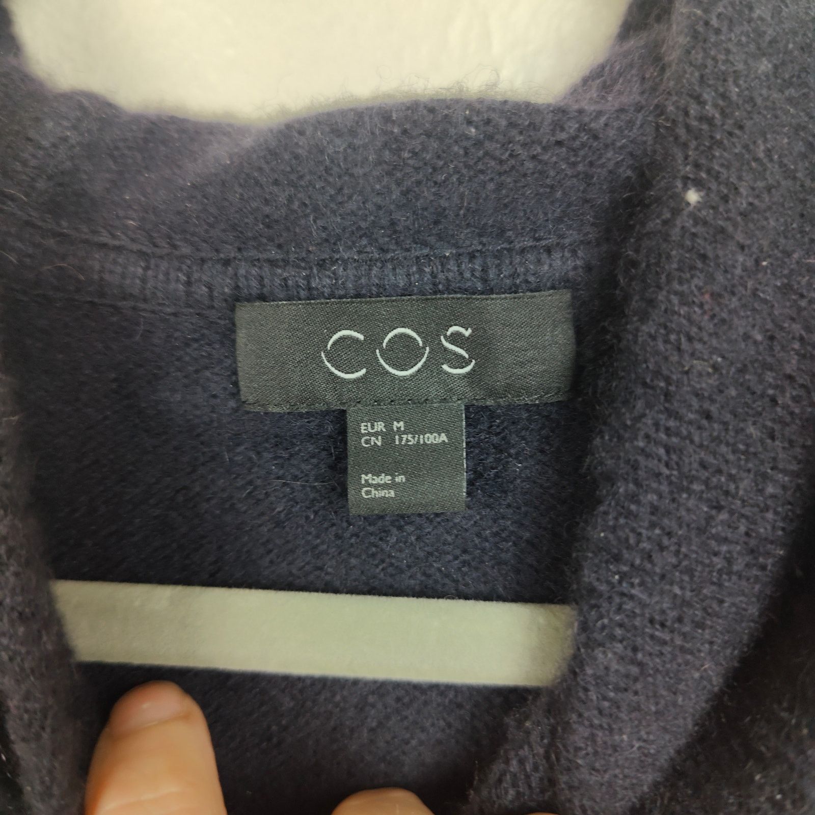 Cos COS Cashmere Hoodie Mens Medium Black Pullover Size US M / EU 48-50 / 2 - 5 Thumbnail