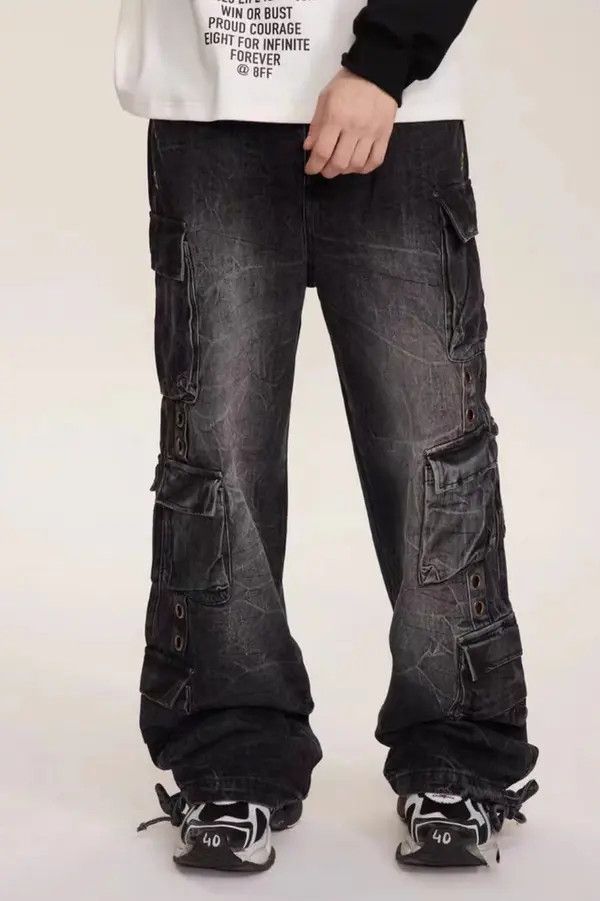 VIBE Vintage washed heavy duty multi-pocket rare jeans Size US 32 / EU 48 - 5 Thumbnail