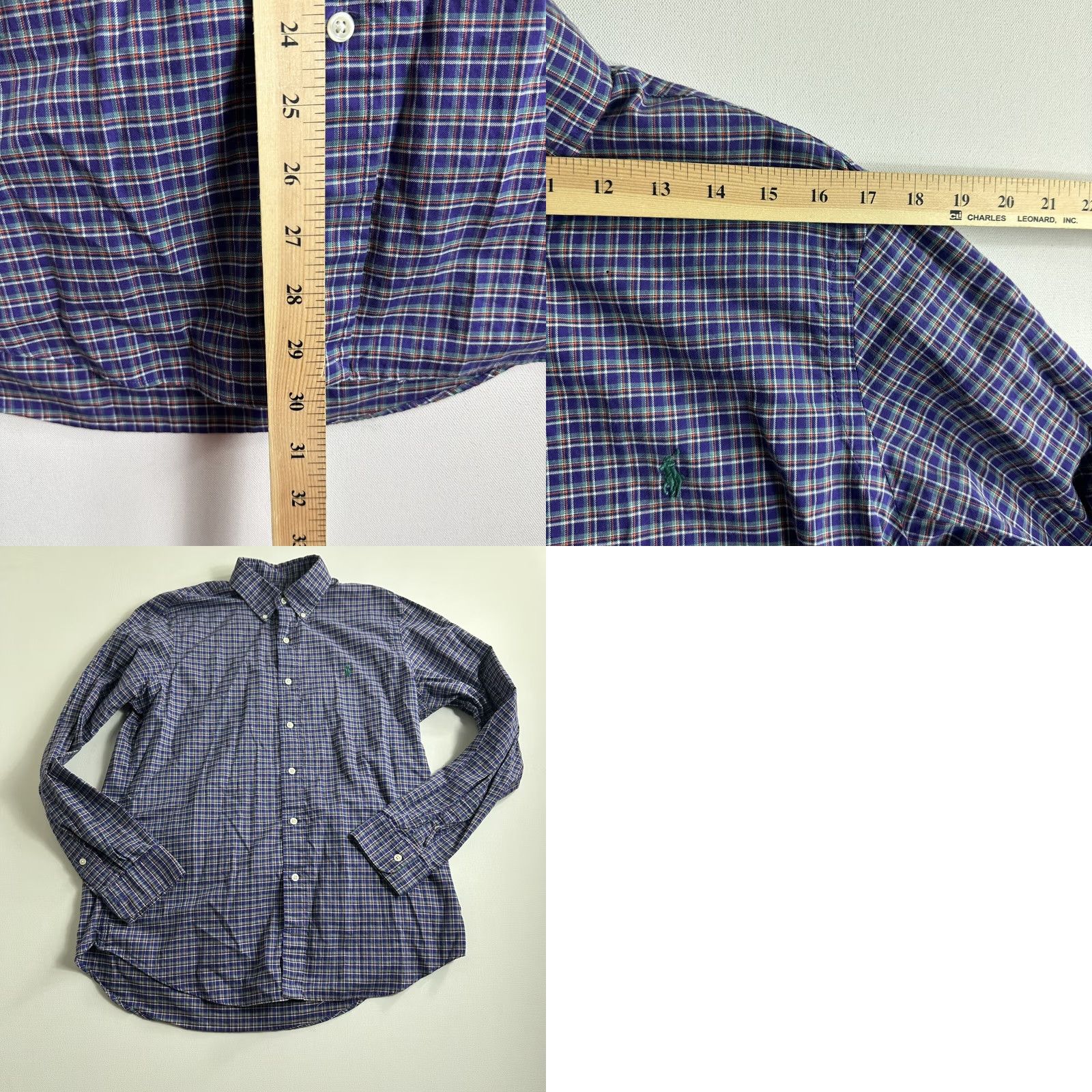 Polo Ralph Lauren Polo Ralph Lauren Shirt Button-Down Plaid Purple Mens Size M Preppy Size US M / EU 48-50 / 2 - 8 Thumbnail