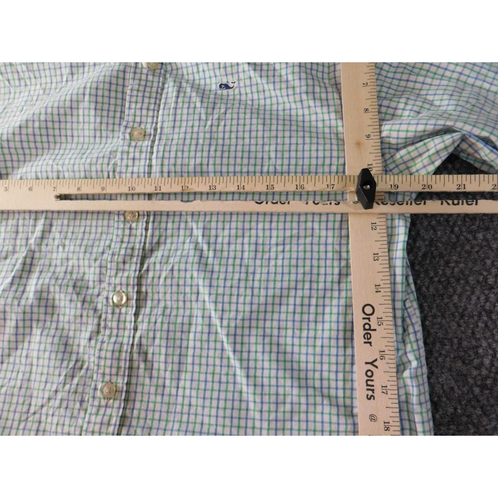 Vineyard Vines Vineyard Vines Shirt Womens XL Green Plaid Button-Up Long Sleeve Collared Cotton Rayon Casual Whale Logo Womens Size XL / US 12-14 / IT 48-50 - 4 Thumbnail