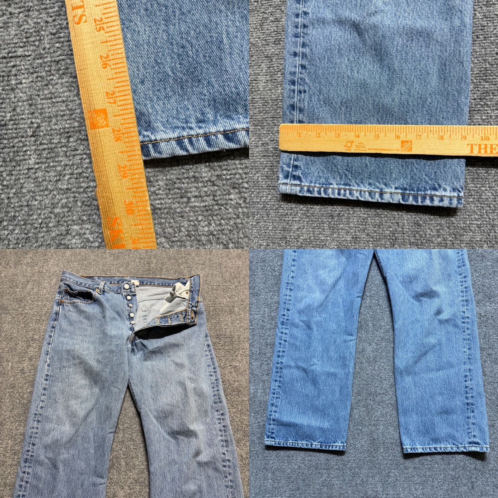 Levi's VINTAGE Levi's 501 Jeans Men 36x28 Light Blue Wash Straight Regular Inseam 28 Fly Button Paper Tag Cotton Cap Size US 36 / EU 52 - 8 Thumbnail