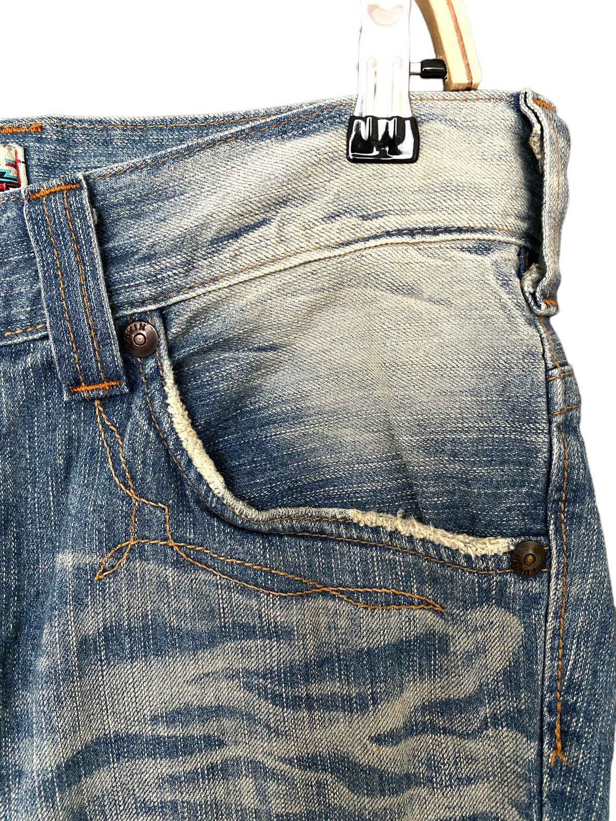 Edwin × Vintage Vintage Brand Edwin Distressed Jeans 1990s Size US 30 / EU 46 - 8 Thumbnail