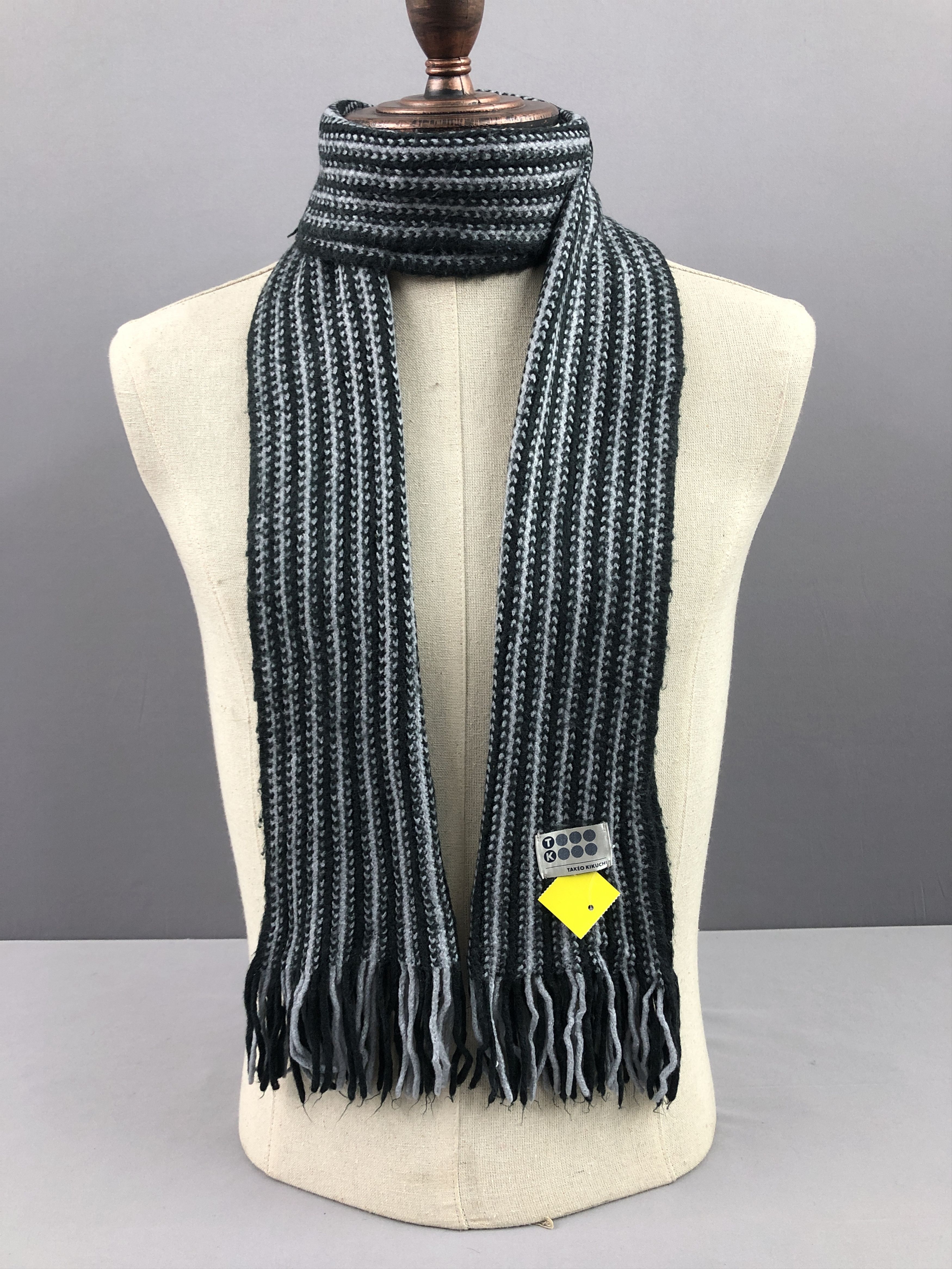 Vintage Takeo Kikuchi Knit Scarf / Muffler / Neckwear
