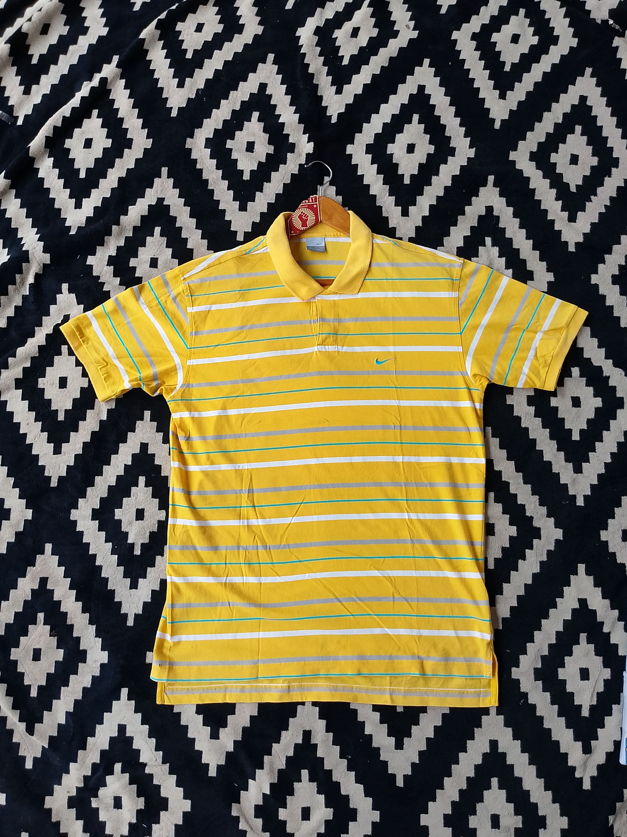 Nike Rare Nike Striped Polo Y2K Retro 00s Skate Grunge Aesthetic Size US XL / EU 56 / 4 - 3 Thumbnail