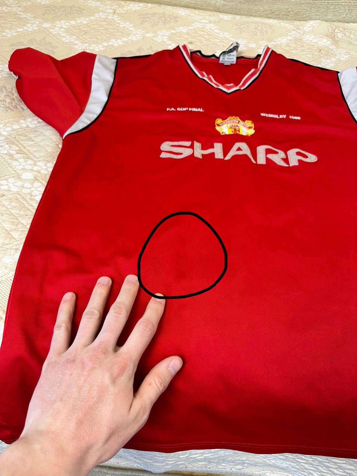 Vintage 🔥 1985 Manchester United FA Cup Vintage Retro Jersey T Shirt Size US XL / EU 56 / 4 - 4 Thumbnail