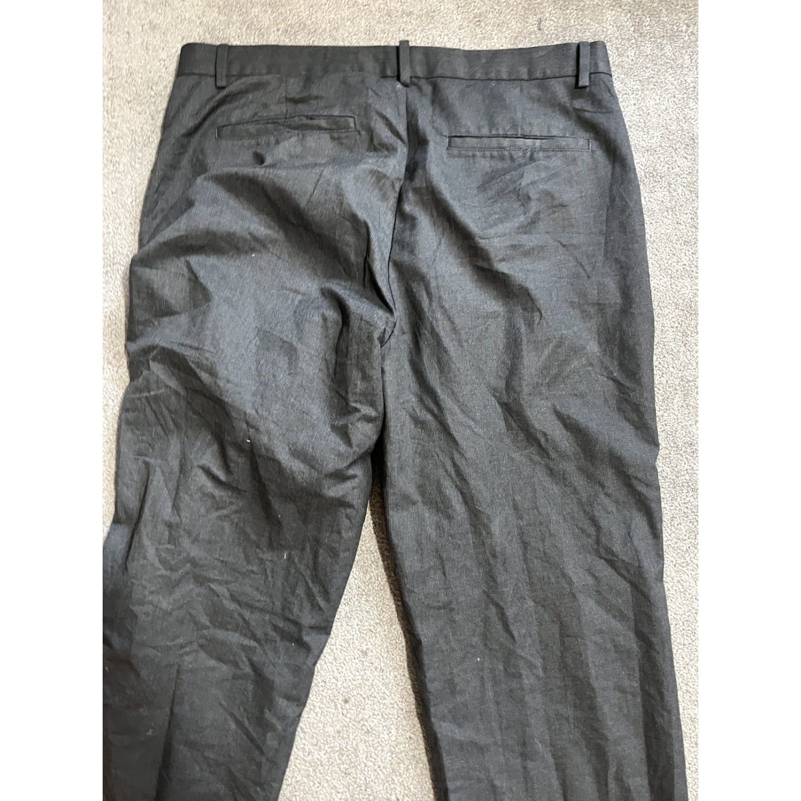Calvin Klein Calvin Klein Pants Dress Flat Front Mens 34x32 Gray Polyester Blend Modern Size US 34 / EU 50 - 4 Thumbnail