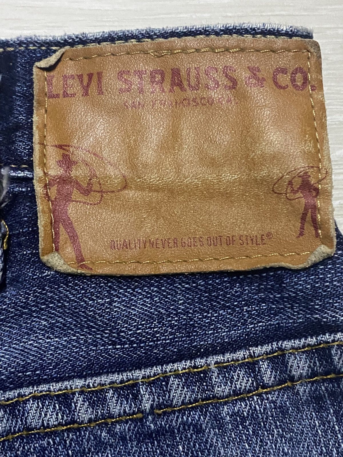 Levi's Vintage Levis Austin Jean Flare Blue Wash Distressed Jeans Size US 31 - 10 Thumbnail