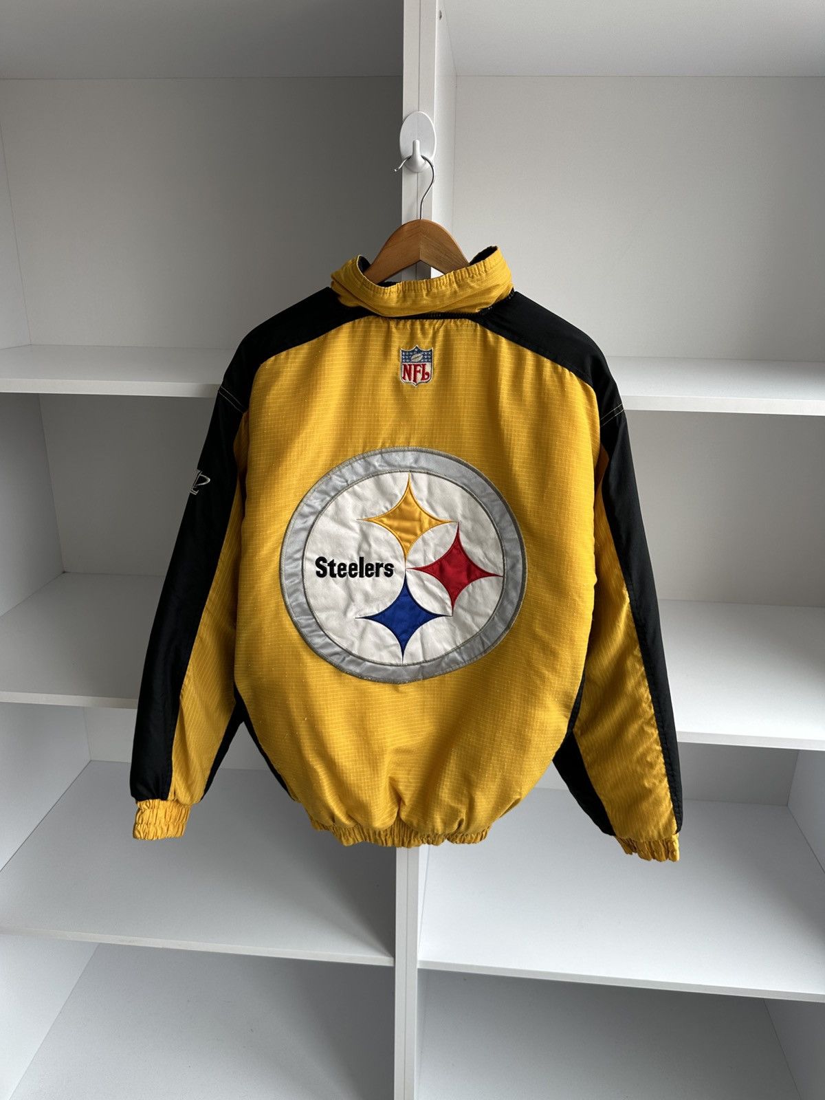 NHL × Vintage Vintage Pittsburgh Steelers NHL Logo Athletic Bomber Jacket Size US M / EU 48-50 / 2 - 1 Thumbnail