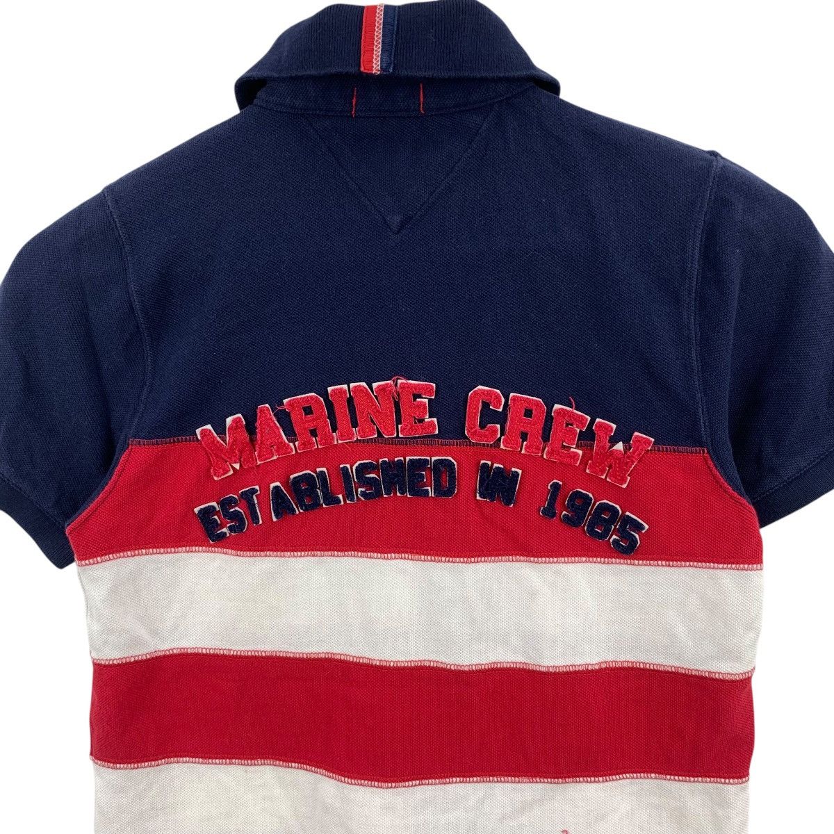 Tommy Hilfiger Vintage TOMMY HILFIGER Marine Crew Polo Tee Shirt Top Collar Size L / US 10 / IT 46 - 7 Thumbnail