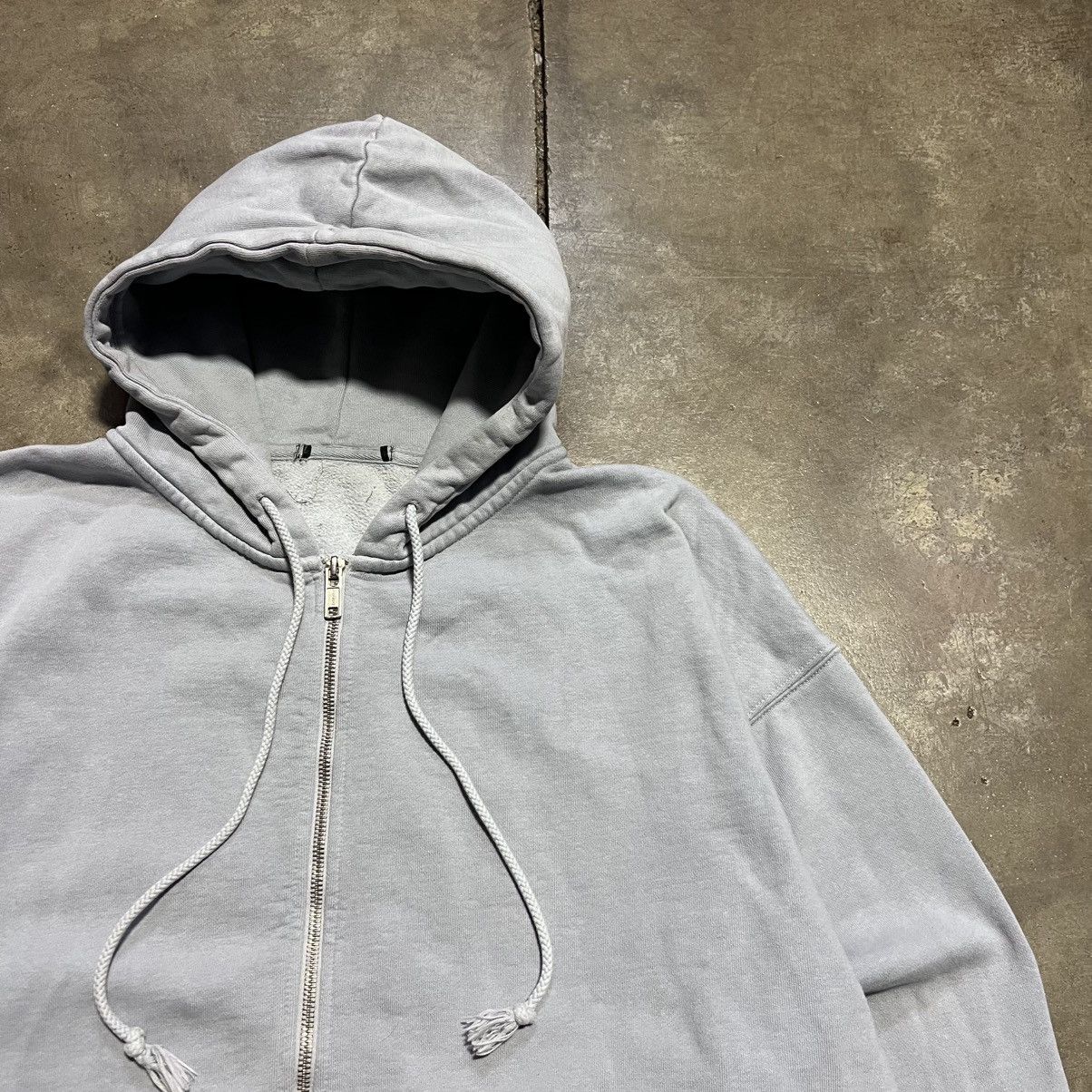 Vintage Vintage Zip Up Hoodie Sweatshirt Heavyweight Faded Boxy Size US XL / EU 56 / 4 - 3 Thumbnail