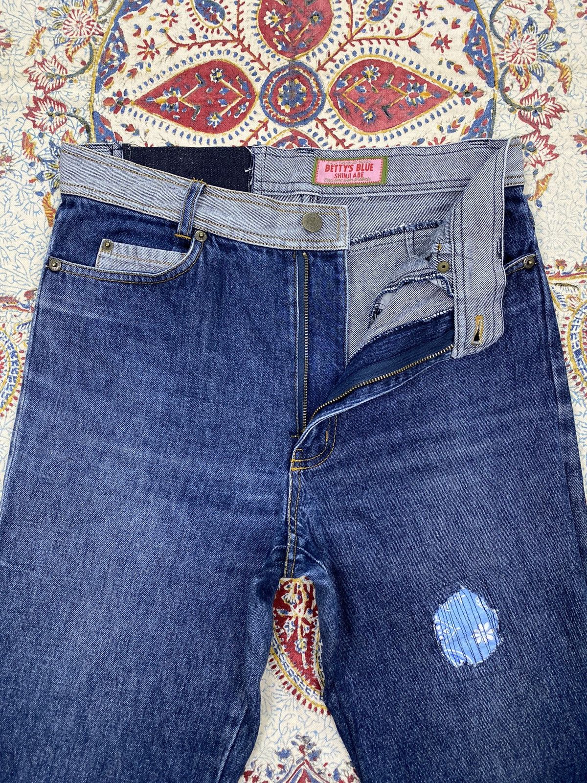 Blue Blue Japan Betty’s Blue by Shinji Abe Flare Denim Size 29" - 6 Thumbnail