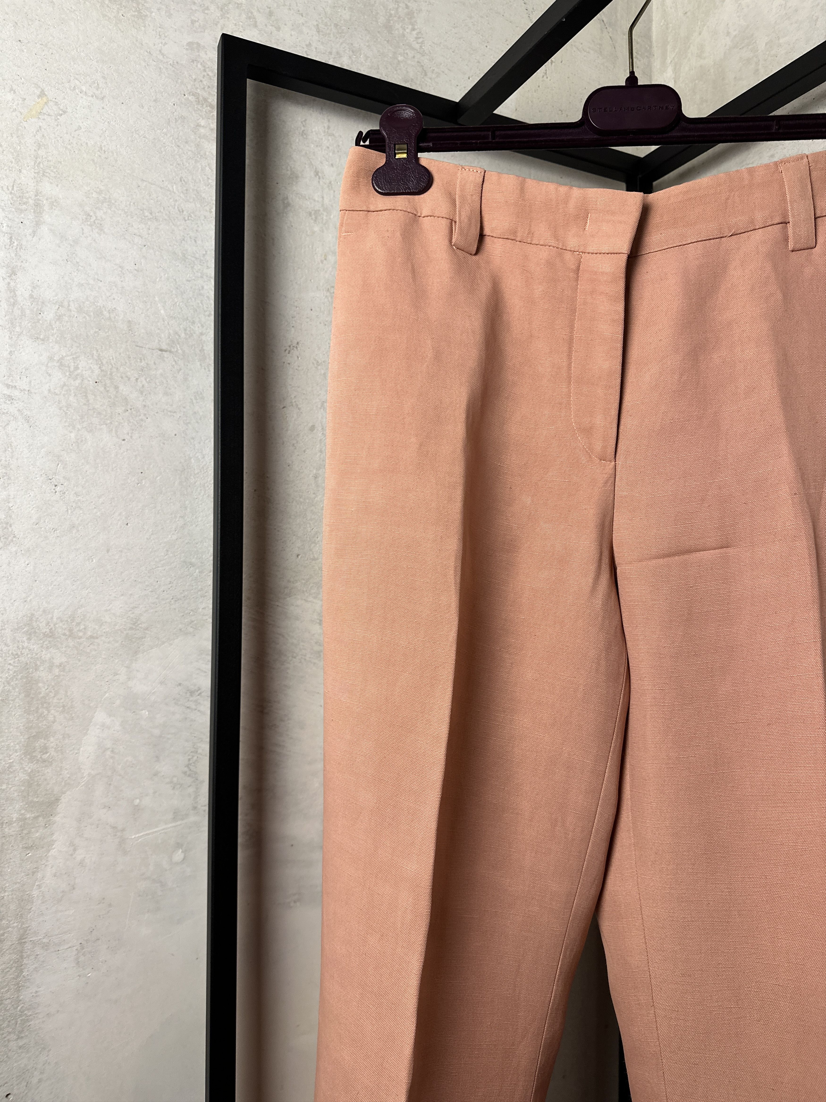 Emilio Pucci Emilio Pucci Pink Blush Linen Blend Flared Trousers Size 27" / US 4 / IT 40 - 9 Thumbnail