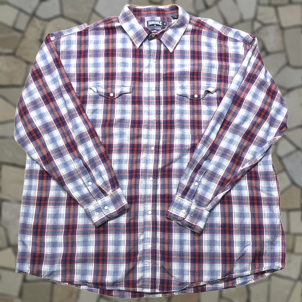 Vintage Panhandle Slim Mens 3XL Plaid Western Pearl Snap Long Sleeve Cowboy Shirt Size US XXL / EU 58 / 5 - 1 Thumbnail