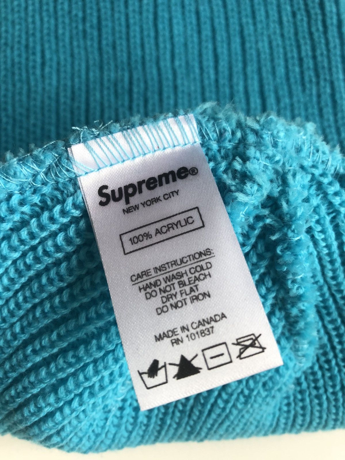 Supreme Supreme FW20 Loose Gauge BLANK Beanie AQUA Size ONE SIZE - 3 Thumbnail