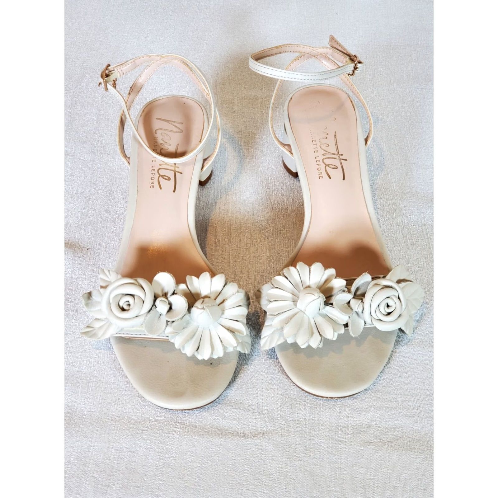 Nanette Lepore Nanette Lepore Donna Dress Sandals Leather Heeled Ivory Women's Size US 6.5 M Size M / US 6-8 / IT 42-44 - 3 Thumbnail
