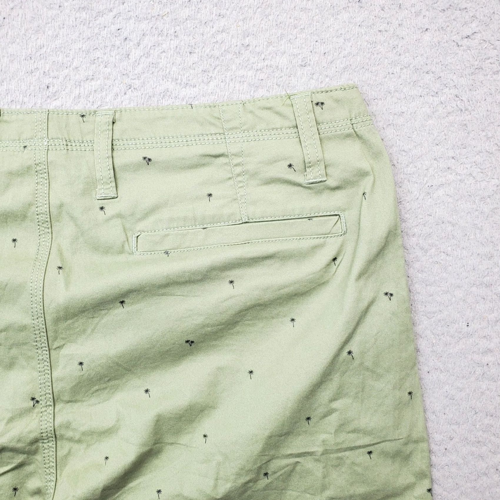 PD&C PD&C Chino Shorts Womens 32 Palm Trees Stretch Outdoor Zip Fly 9" Inseam Size 24" / US 00 / IT 34 - 8 Thumbnail