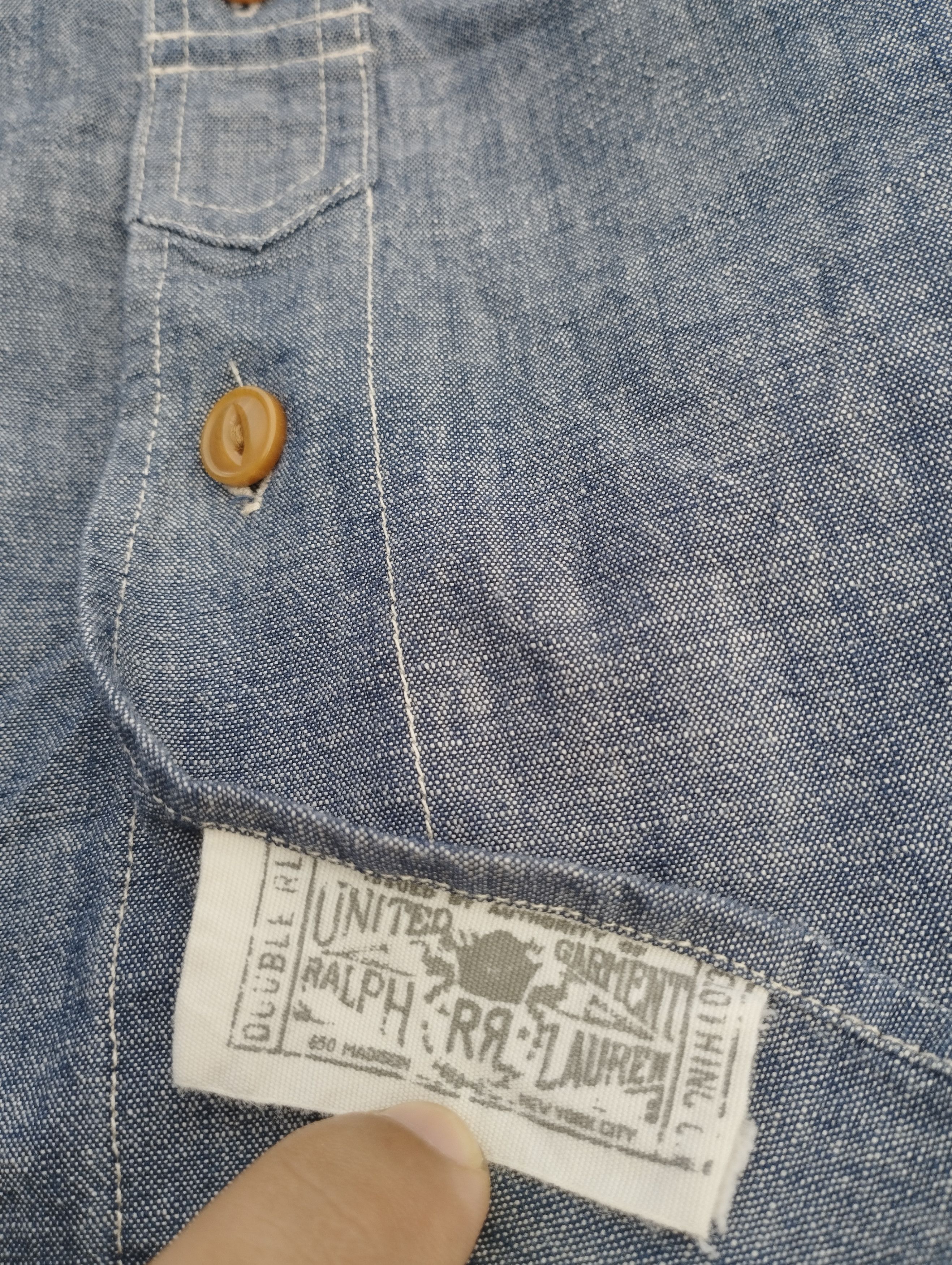Japanese Brand × Polo Ralph Lauren × Vintage Double RL Polo Ralph chambray Size US L / EU 52-54 / 3 - 6 Thumbnail