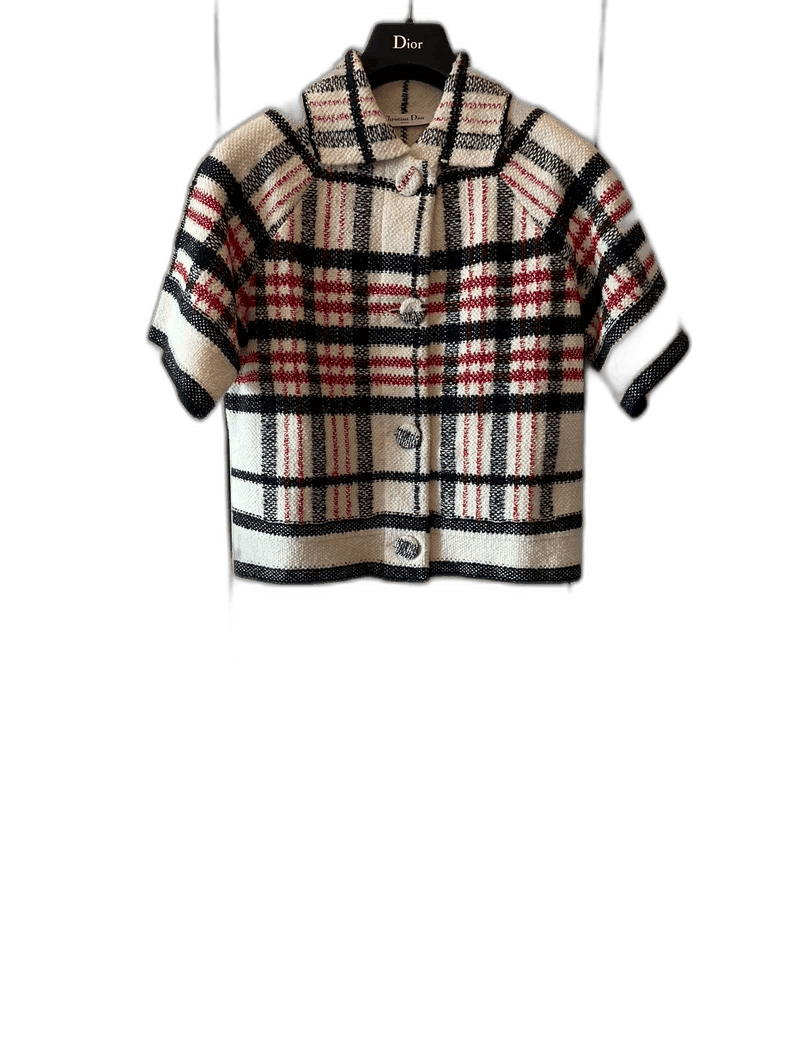 New Dior Letter Checkered Short Jacket