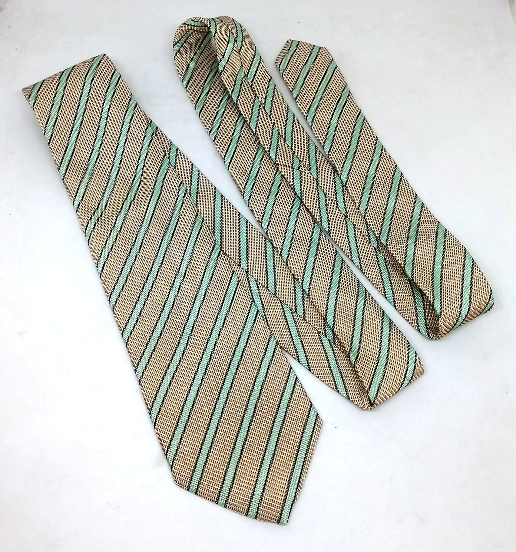 Altea Altea Milano Yellow Beige Silk Tie – Made in Italy Size ONE SIZE - 4 Thumbnail