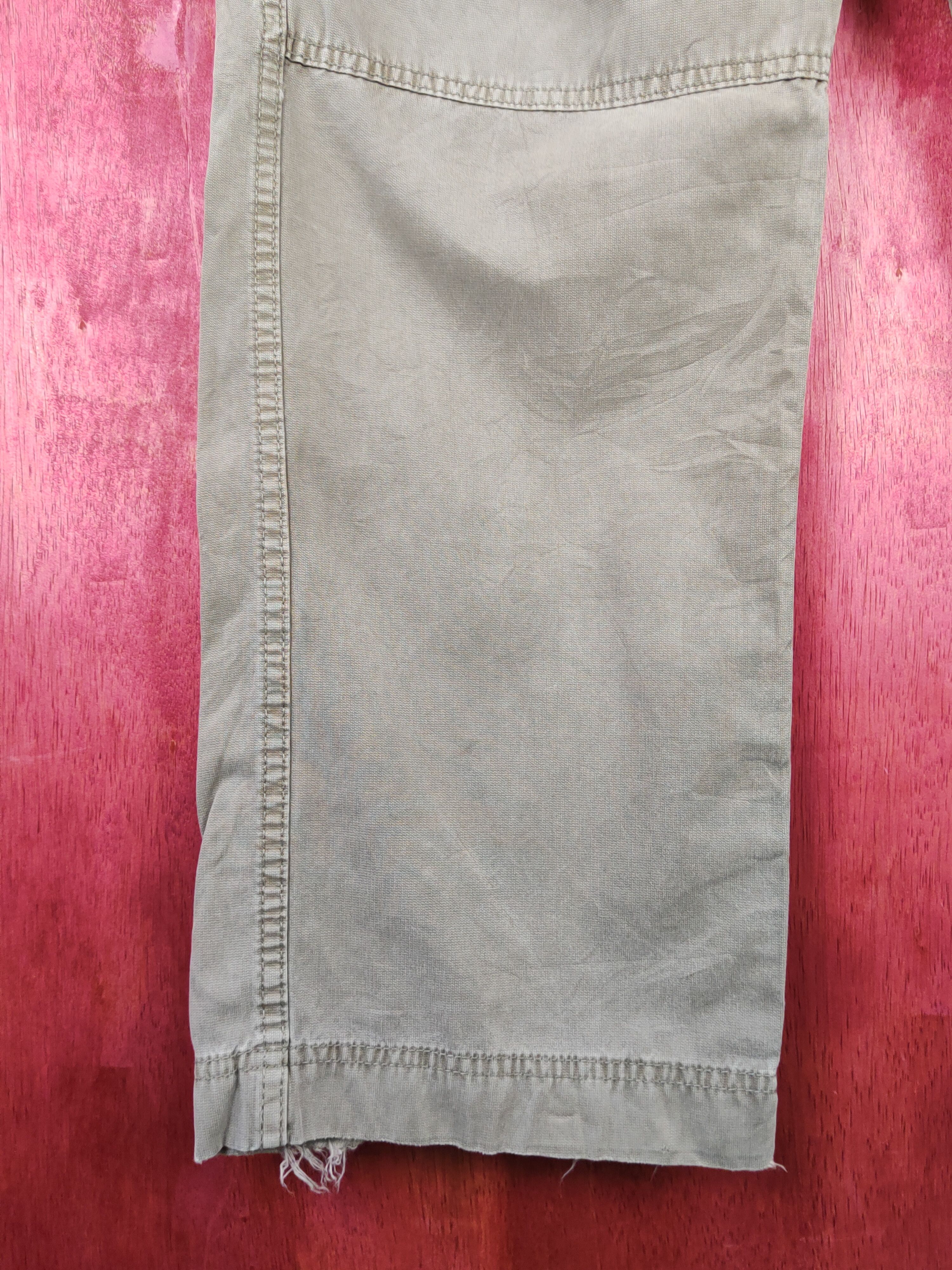 Japanese Brand Uniqlo Olive Faded Multipocket Tactical Cargo Pants #S1339 Size US 32 / EU 48 - 4 Thumbnail