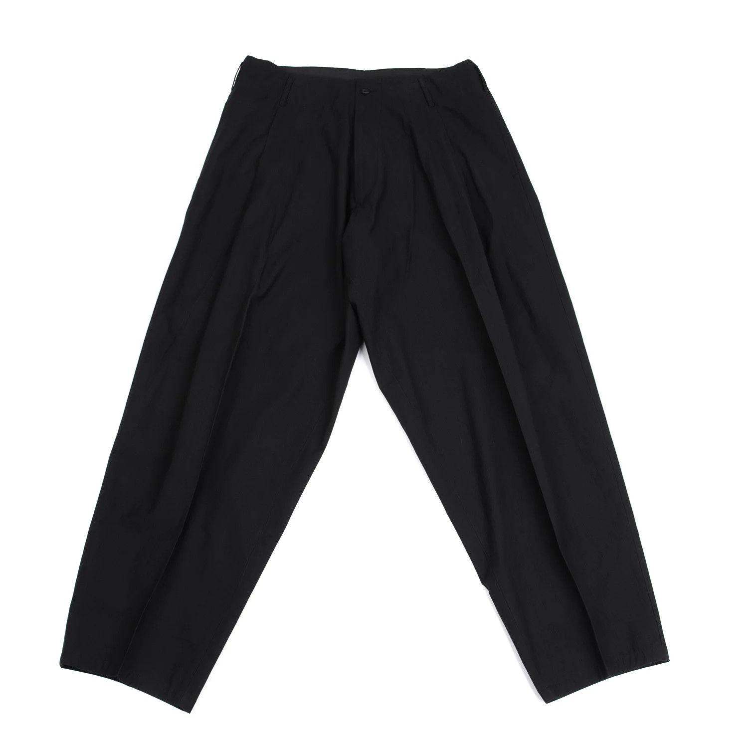 Yohji Yamamoto Yohji Yamamoto Cotton Tapered Pants Black S Size US 30 / EU 46 - 1 Thumbnail