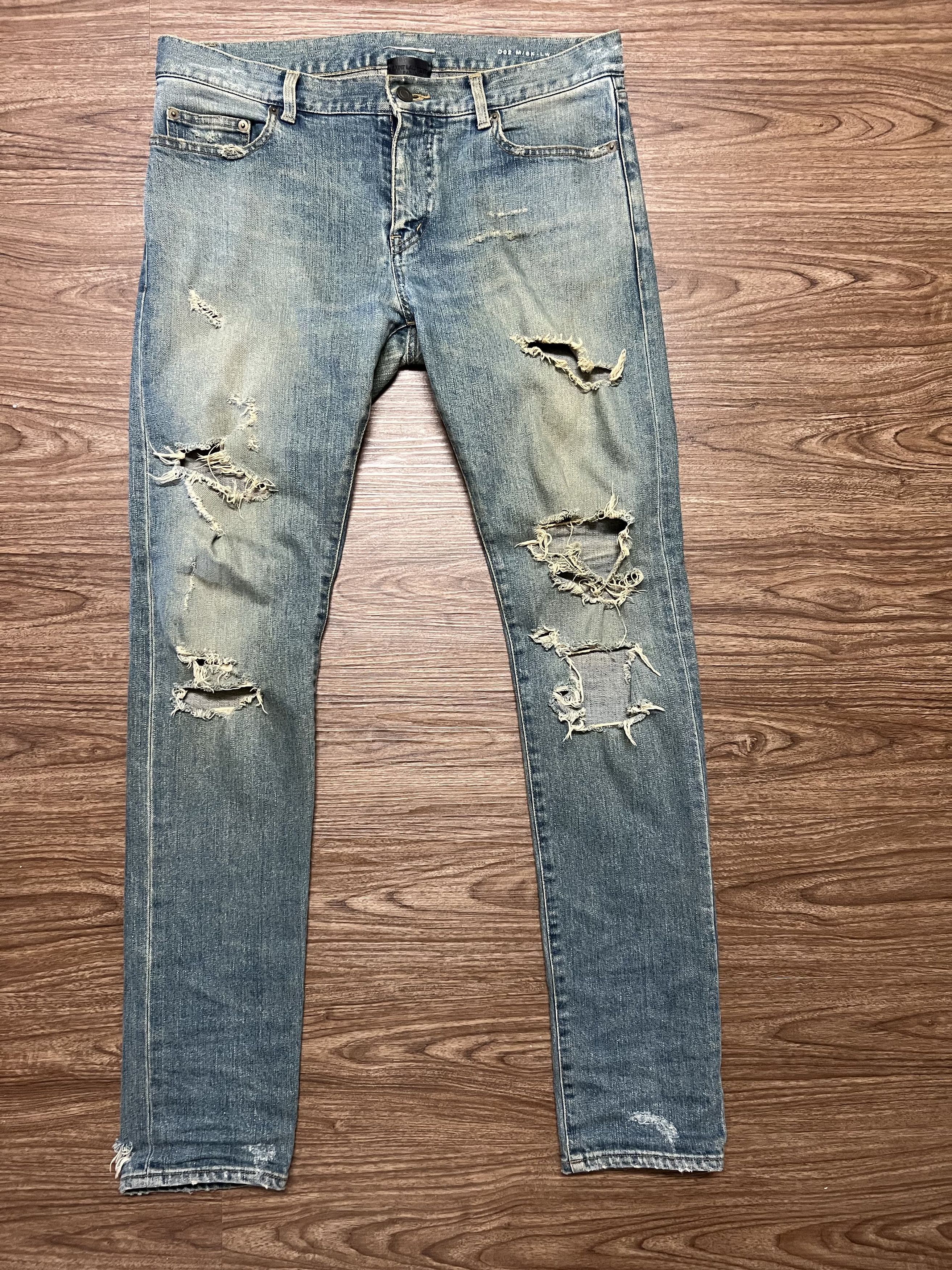 Saint Laurent Paris FW2015 Crash Denim