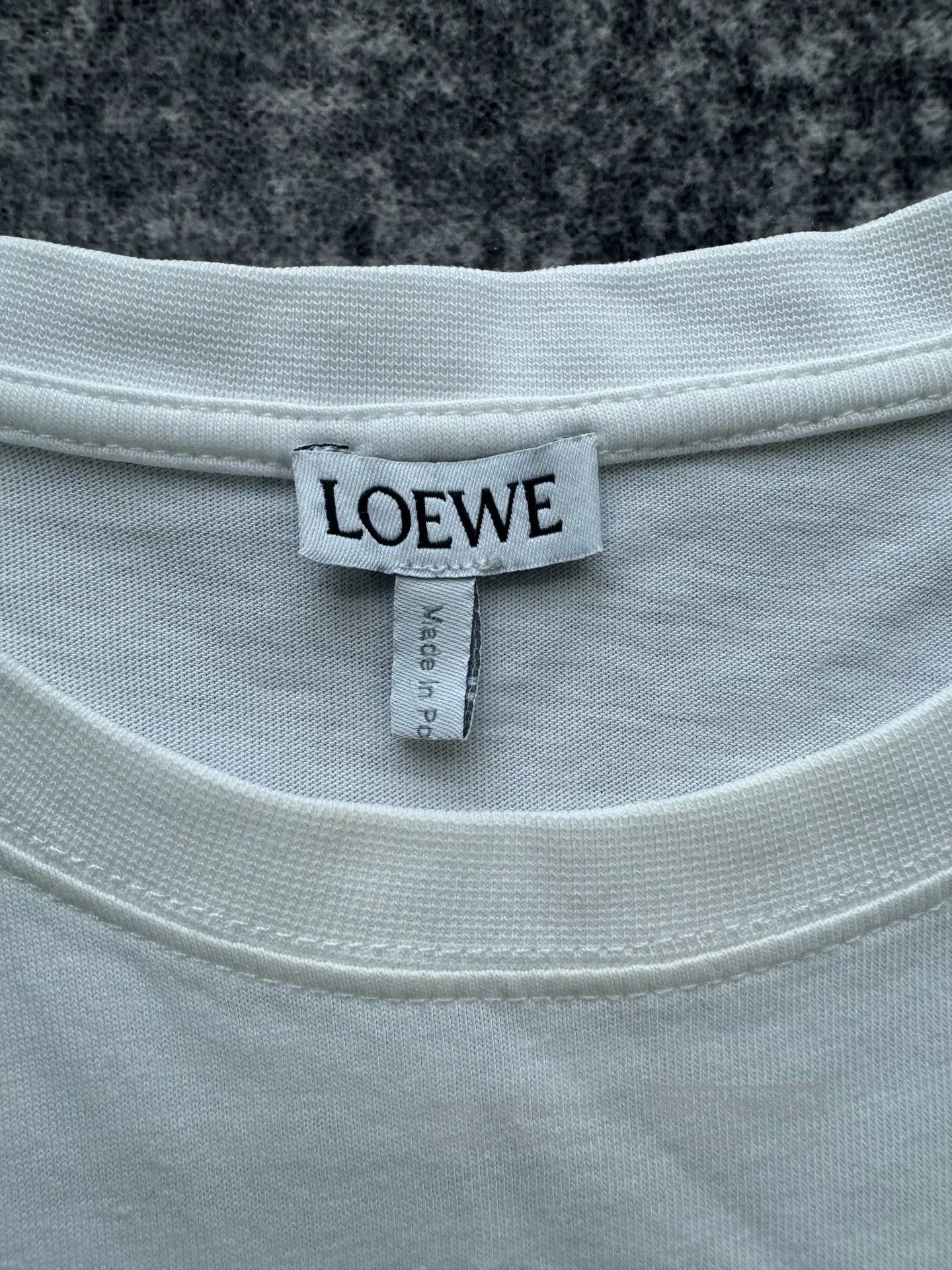 Loewe Loewe White Embroidered Logo Short Sleeve T-Shirt| Size XS / US 0-2 / IT 36-38 - 3 Thumbnail