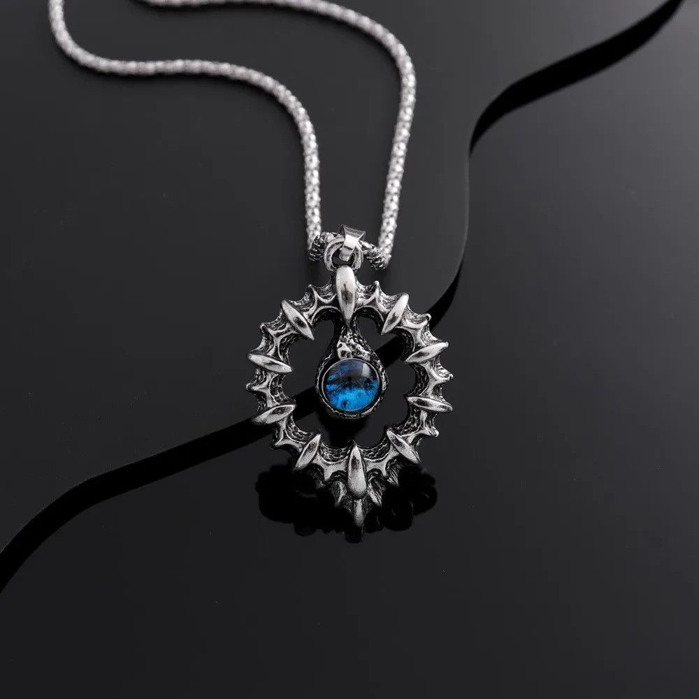 Jewelry Devil Blue Eye Necklace Nordic Zinc Alloy Pendant Size ONE SIZE - 4 Thumbnail