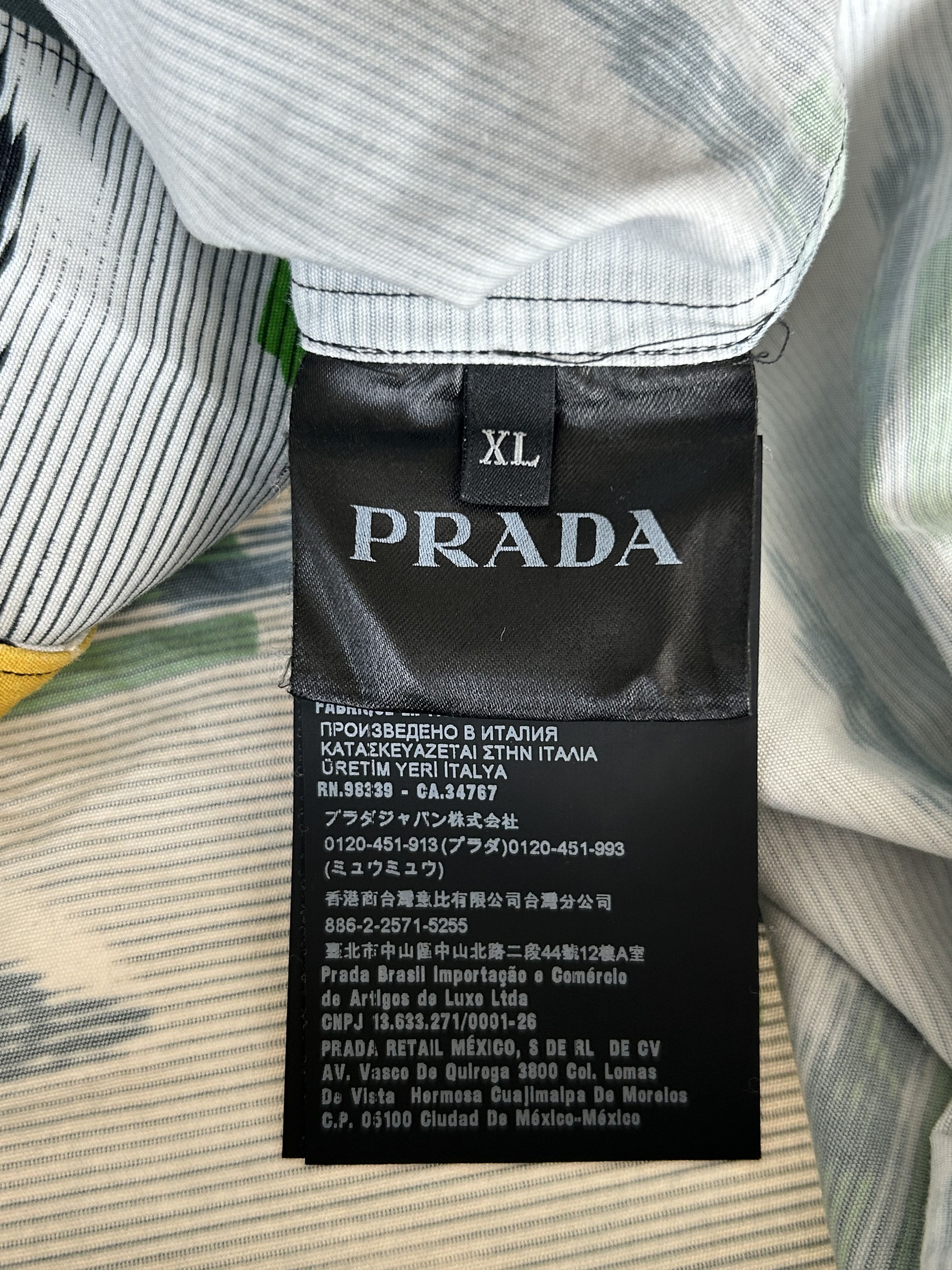 Prada Prada Multicolor Double Match Poplin Split Button Up Shirt Size US XL / EU 56 / 4 - 4 Thumbnail