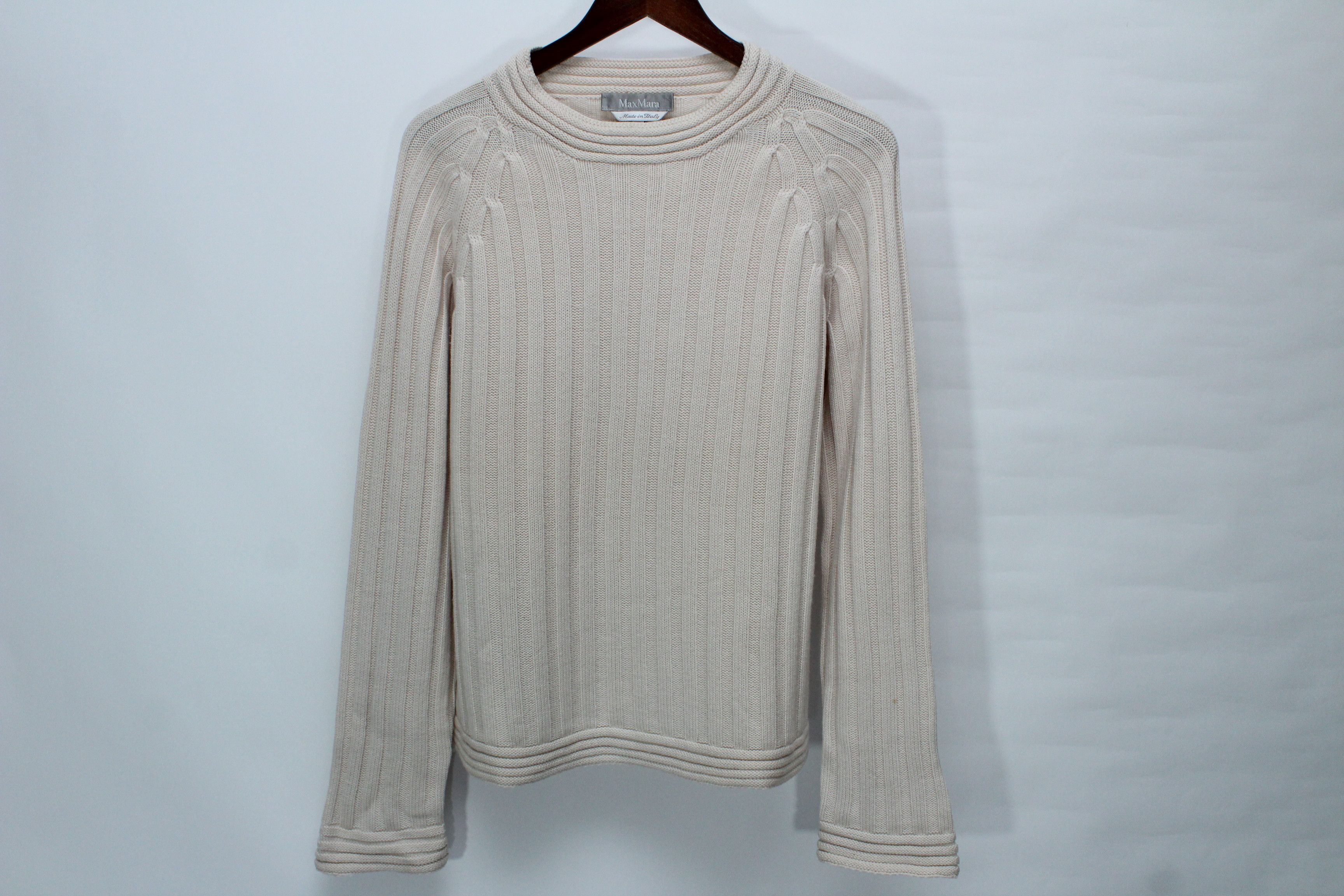 Max Mara Max Mara 100% Virgin Woolmark Ribbed Knit Sweater Size L Size L / US 10 / IT 46 - 1 Thumbnail