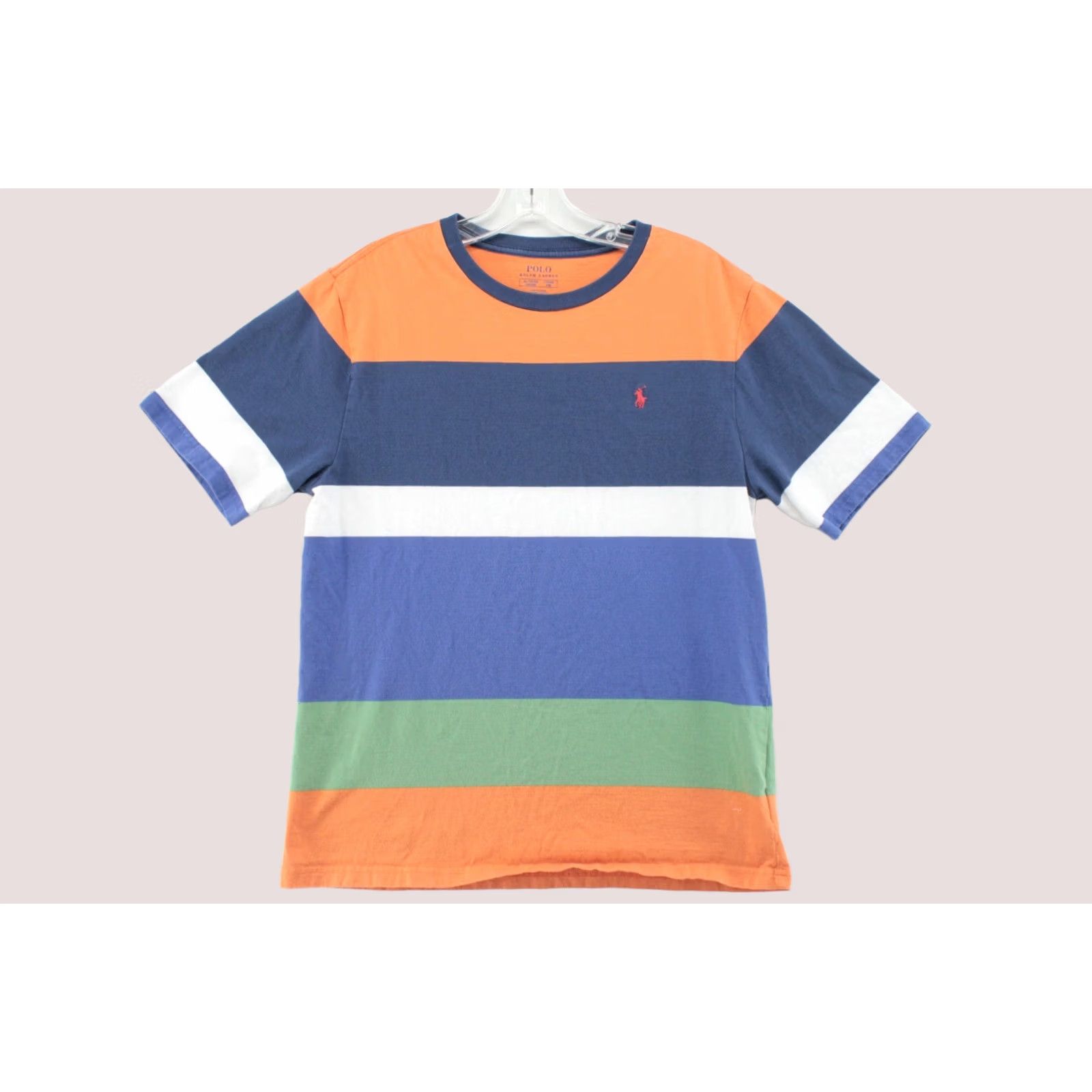 Polo Ralph Lauren Polo Ralph Lauren T-Shirt Pony Thick Rainbow Stripes Classic XL 18-20 Cotton Multicolor Rainbow Embroidered Polo Pony Beach Retro Mens Shirt Size US XL / EU 56 / 4 - 1 Thumbnail
