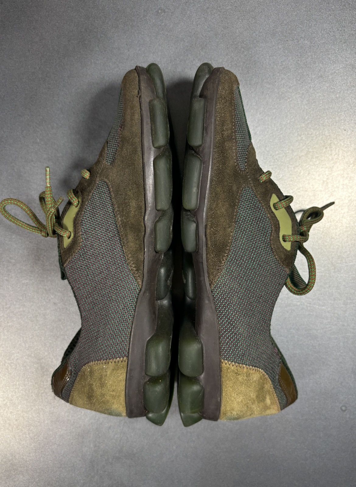 Miu Miu F/W 1999 Miu Miu Runway Sneakers Suede Square Toe Green Shoe Size US 7 / IT 37 - 21 Thumbnail