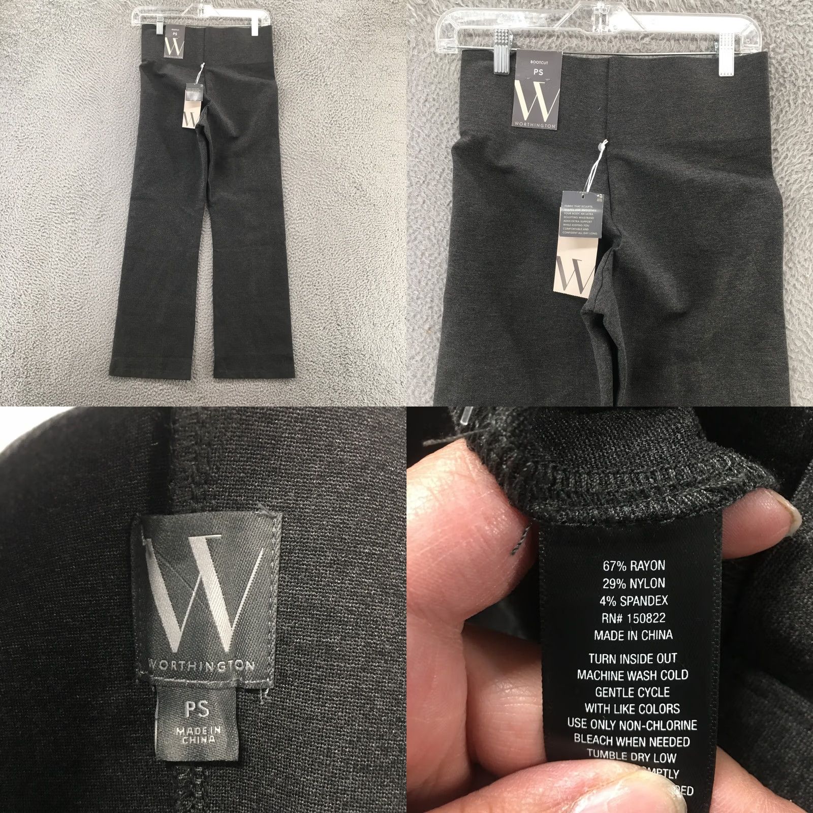 Worthington Worthington Ultra Sculpt Ponte Bootcut Pants Womens PS Gray Pull On Casual NEW Size 28" / US 6 / IT 42 - 8 Thumbnail