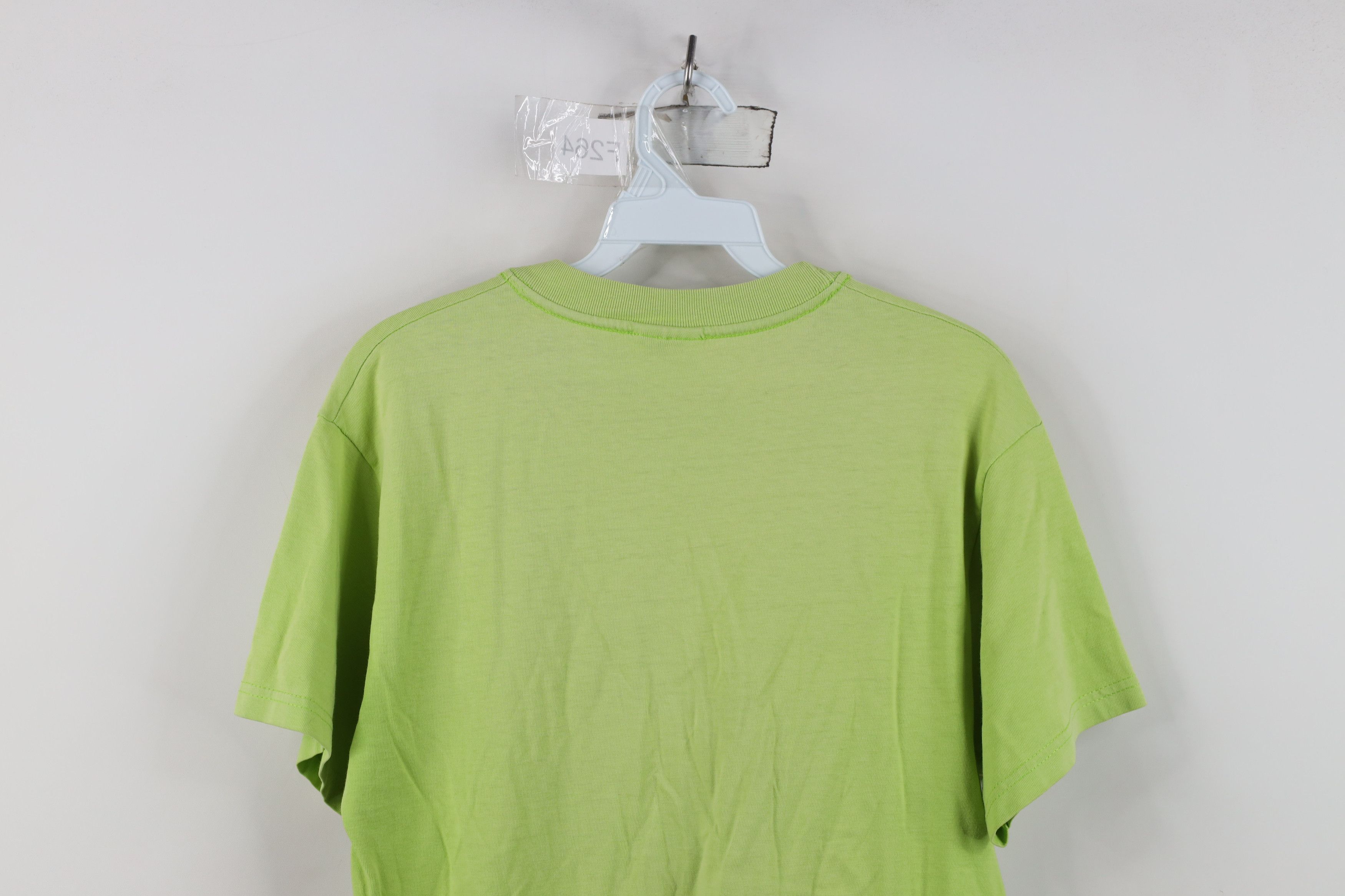 Hanes Vintage 90s Y2K Hanes Beefy Blank Cotton T-Shirt Lime Green Size US S / EU 44-46 / 1 - 10 Thumbnail