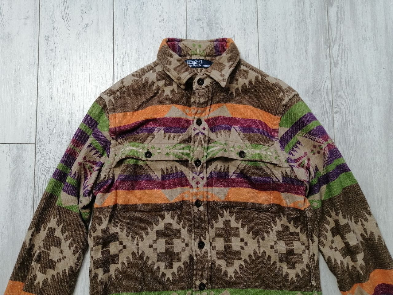 Polo Ralph Lauren Polo Ralph Lauren Vintage Native Navajo Aztec Flannel Size US S / EU 44-46 / 1 - 2 Thumbnail