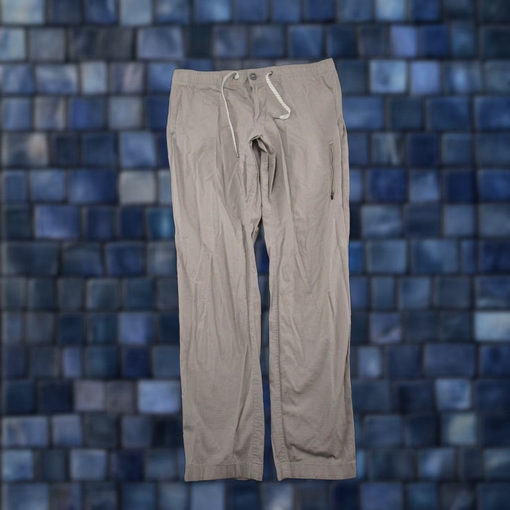 Vuori VUORI Beighe Ripstop Climber Pants Mens M Beige Drawstring Zip Pocket 34x31 Read Size US 31 - 1 Thumbnail