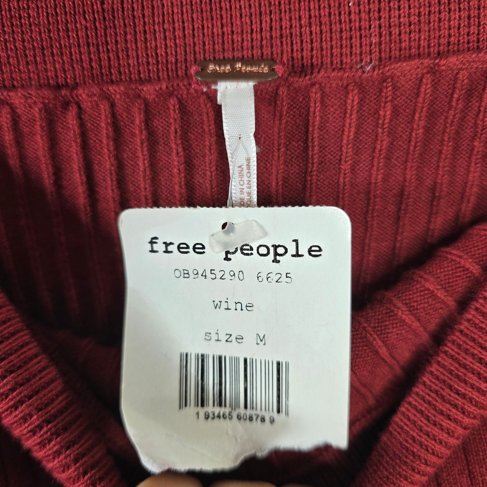 Free People Free People Wine Faux Wrap Ribbed Knit Skirt Size Medium NWT Size 24" / US 00 / IT 34 - 6 Thumbnail