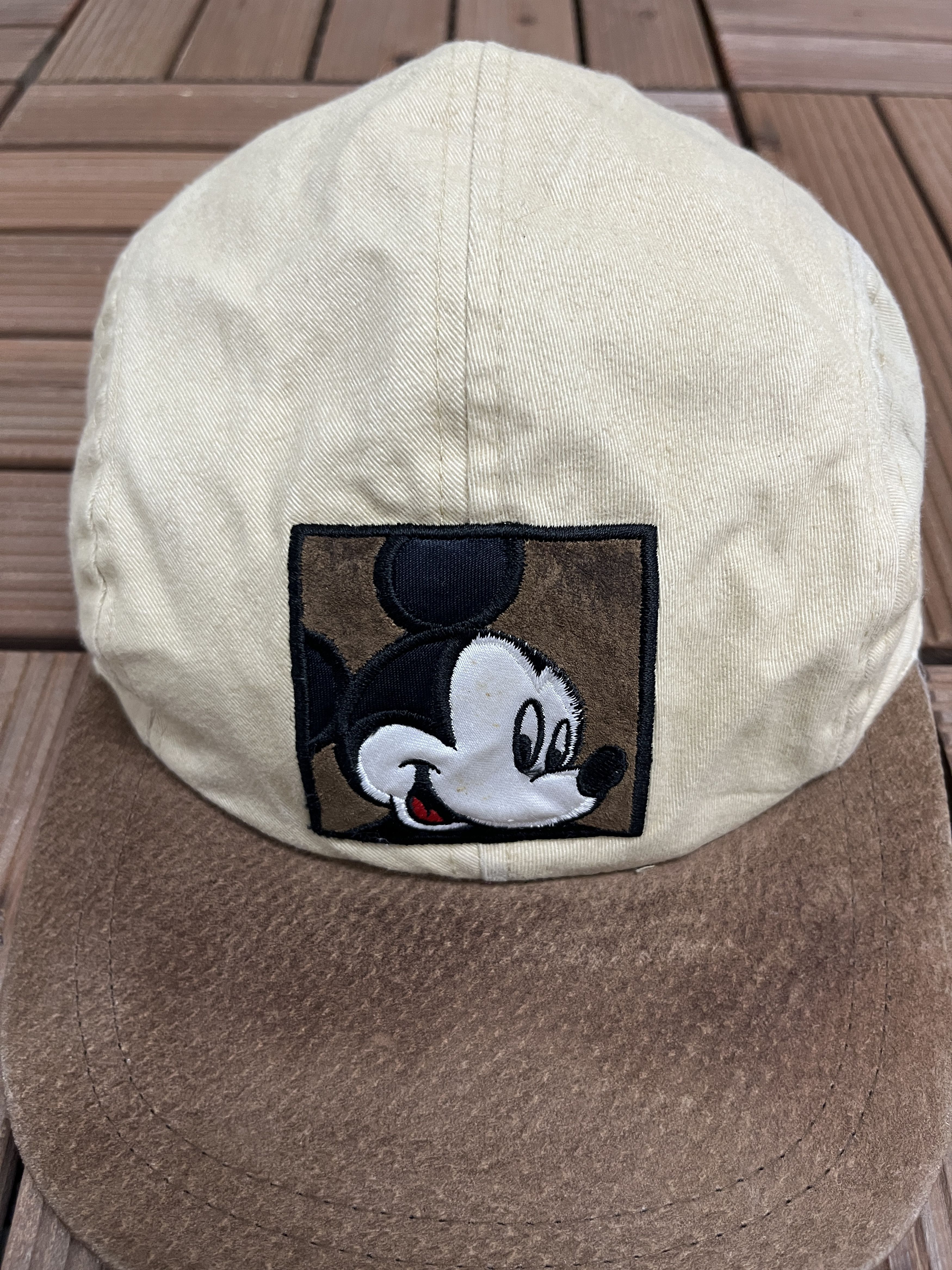 Vintage Mickey Mouse Embroidered Vintage Beige Hat Cap Size ONE SIZE - 3 Thumbnail