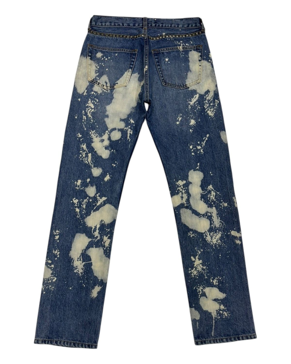 If Six Was Nine × Isamu Katayama Backlash × Yasuyuki Ishii RARE! Metal Studded Bleach Jeans Soareak Straight Jeans Size US 29 - 8 Thumbnail