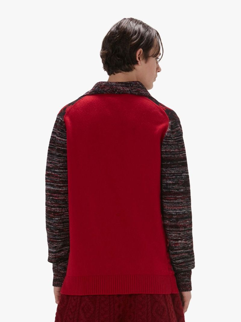 JW Anderson o1tko10426 Multi-Texture Polo Sweater in Multicolor Size US L / EU 52-54 / 3 - 3 Thumbnail
