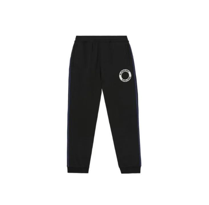 Burberry Burberry Burberry Logo Black Sports Pants for Men-2507 Size US 27 - 1 Thumbnail