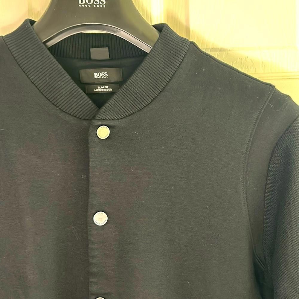 Hugo Boss BOSS - lined Cardi Sweater - Medium - Black -97% Ctn,3% Poly Size US M / EU 48-50 / 2 - 1 Thumbnail