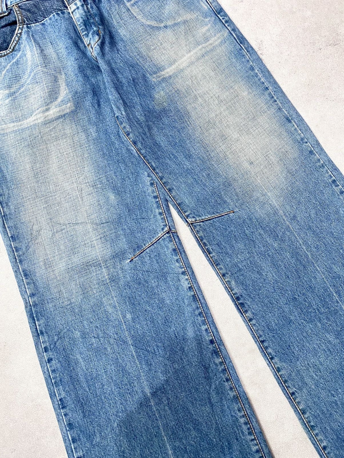 Japanese Brand Vintage Y2K Zero G Jeans 2tone Buckleback Size US 34 / EU 50 - 11 Thumbnail