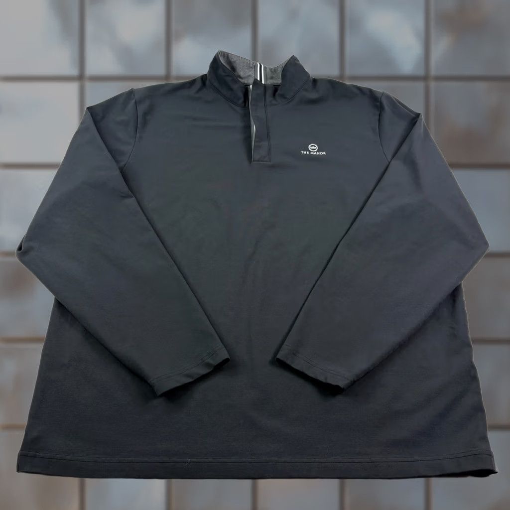 Footjoy FootJoy Mens 2XL Black Stretch Jersey 1/4 Zip Golf Pullover The Manor Shirt Pullover Long Sleeve Mock Neck Casual Activewear Logo Size US XXL / EU 58 / 5 - 1 Thumbnail