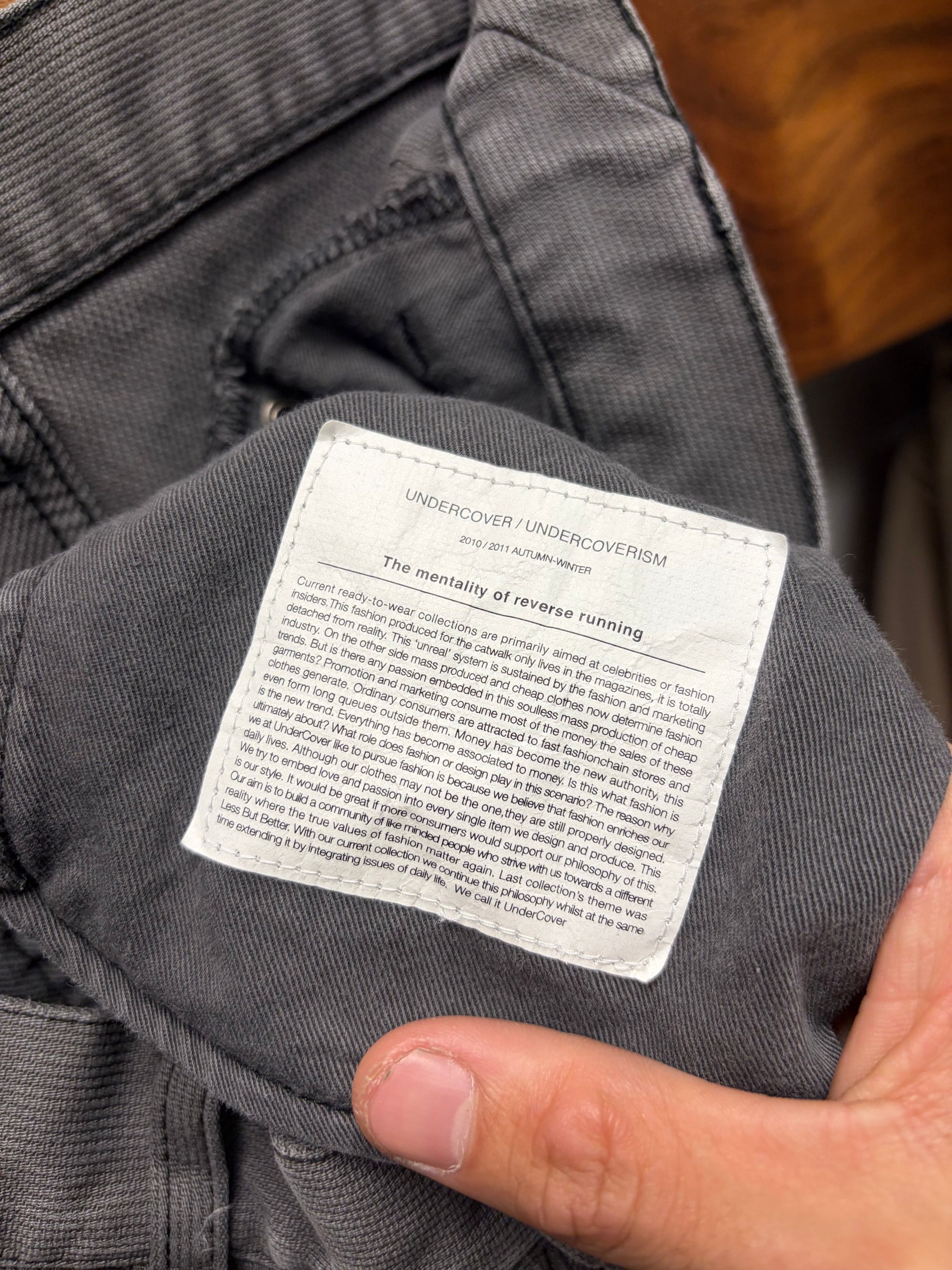 Undercover AW2010 Undercover ‘Reverse Running’ Darted Grey Skinny Jeans Size US 30 / EU 46 - 3 Thumbnail