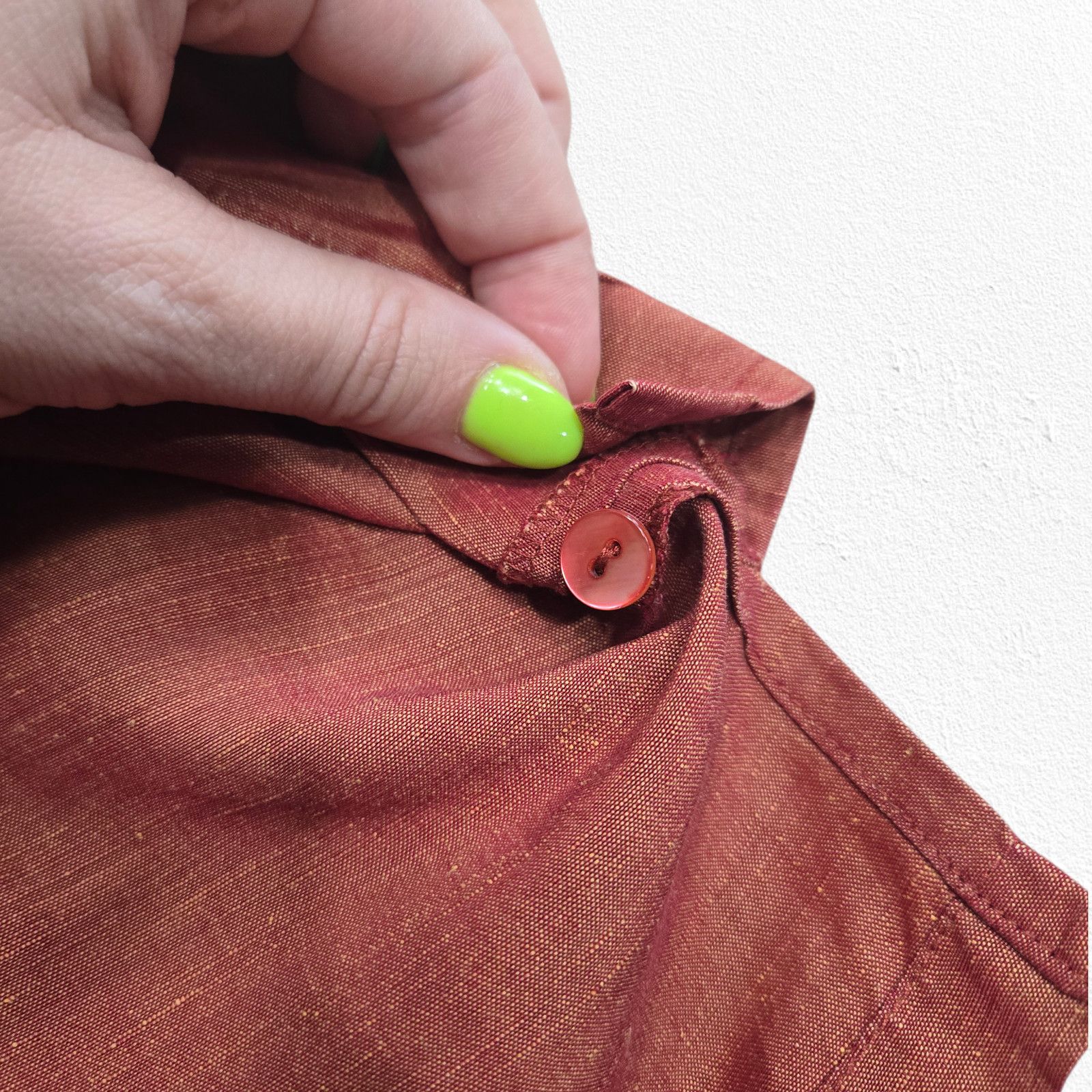Eileen Fisher Eileen Fisher Linen Silk Rust Sleeveless Blouse M Size M / US 6-8 / IT 42-44 - 6 Thumbnail