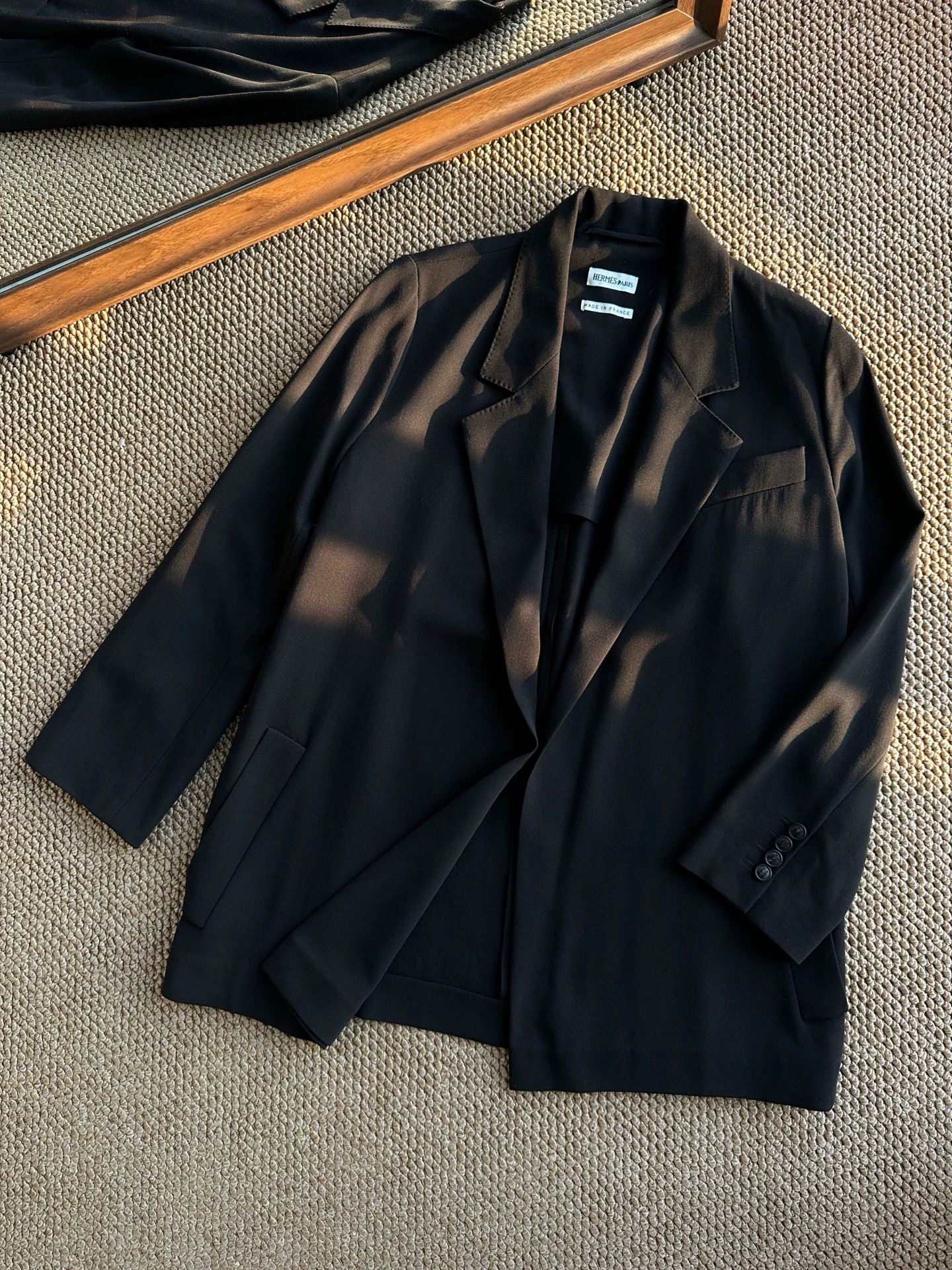 Hermes HERMES Margiela virgin wool casual blazer black 99 Size S / US 4 / IT 40 - 1 Thumbnail