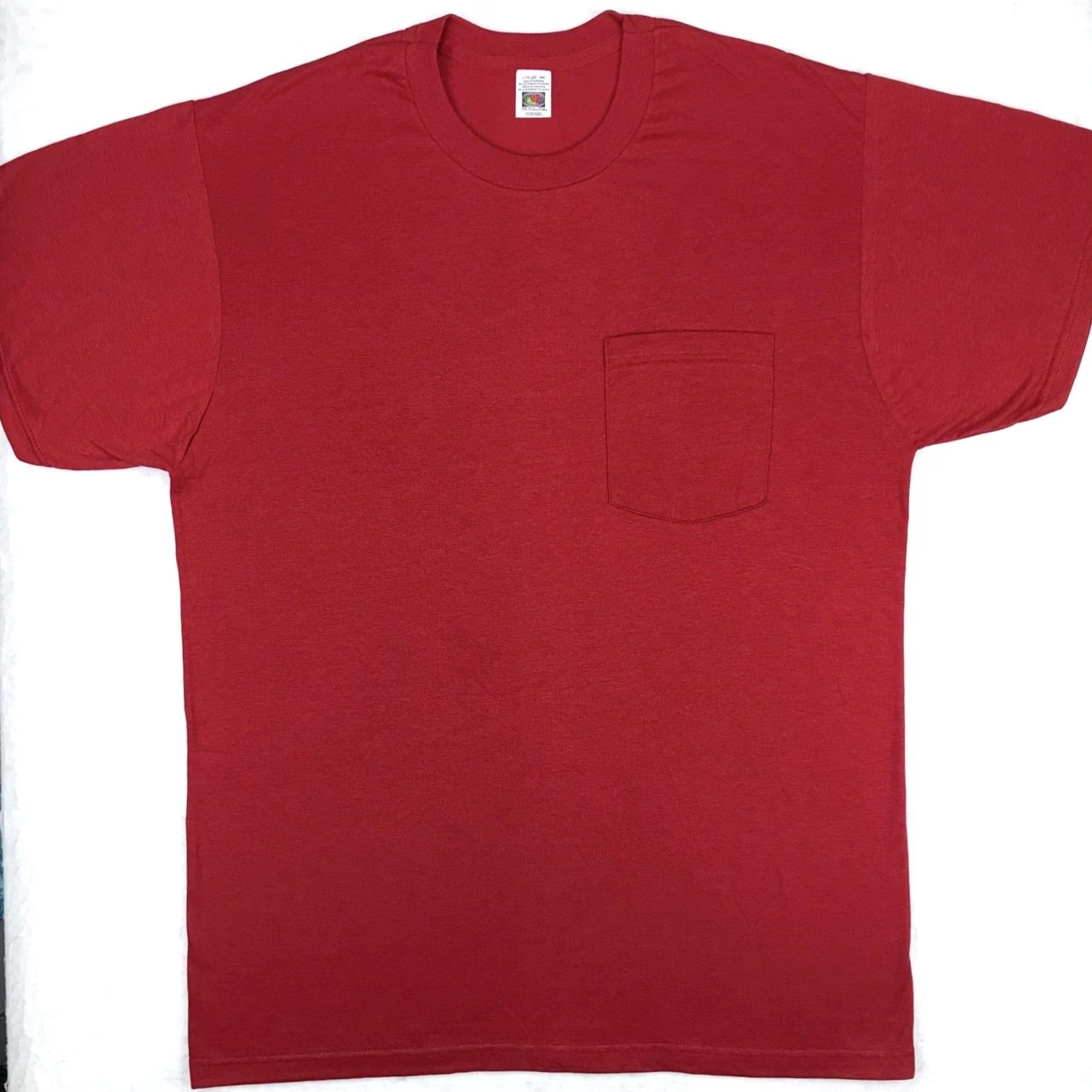 Fruit Of The Loom VINTAGE Fruit of the Loom T-Shirt Mens L Red 90s 80s Paper Thin NOS Burgund y Shirt Size US L / EU 52-54 / 3 - 3 Thumbnail
