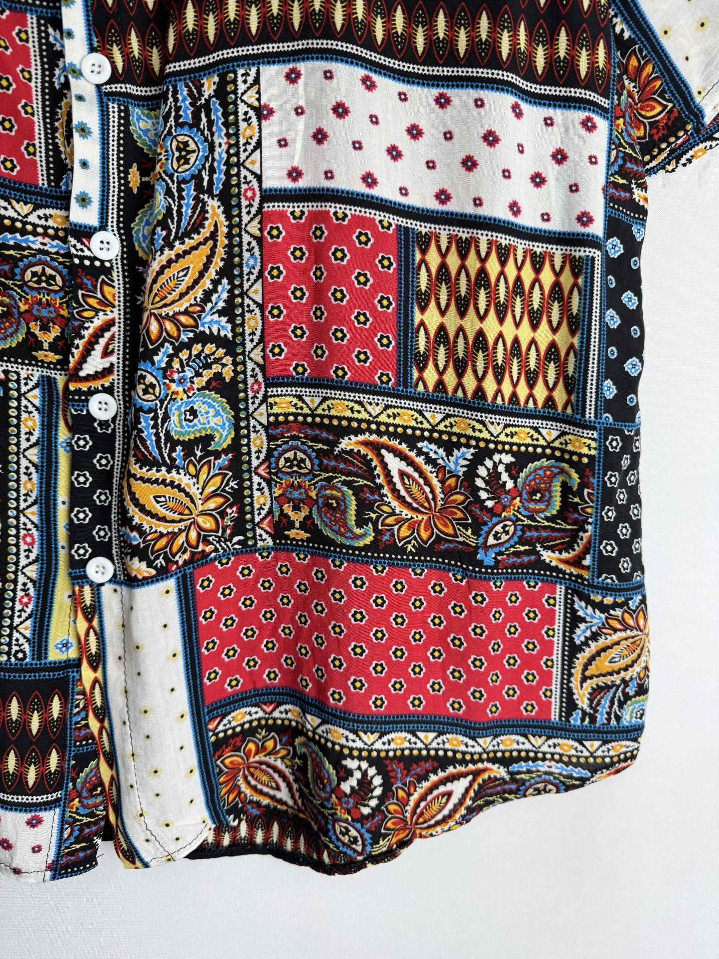 Other Men’s patchwork batik print button up shirt Size US L / EU 52-54 / 3 - 10 Thumbnail