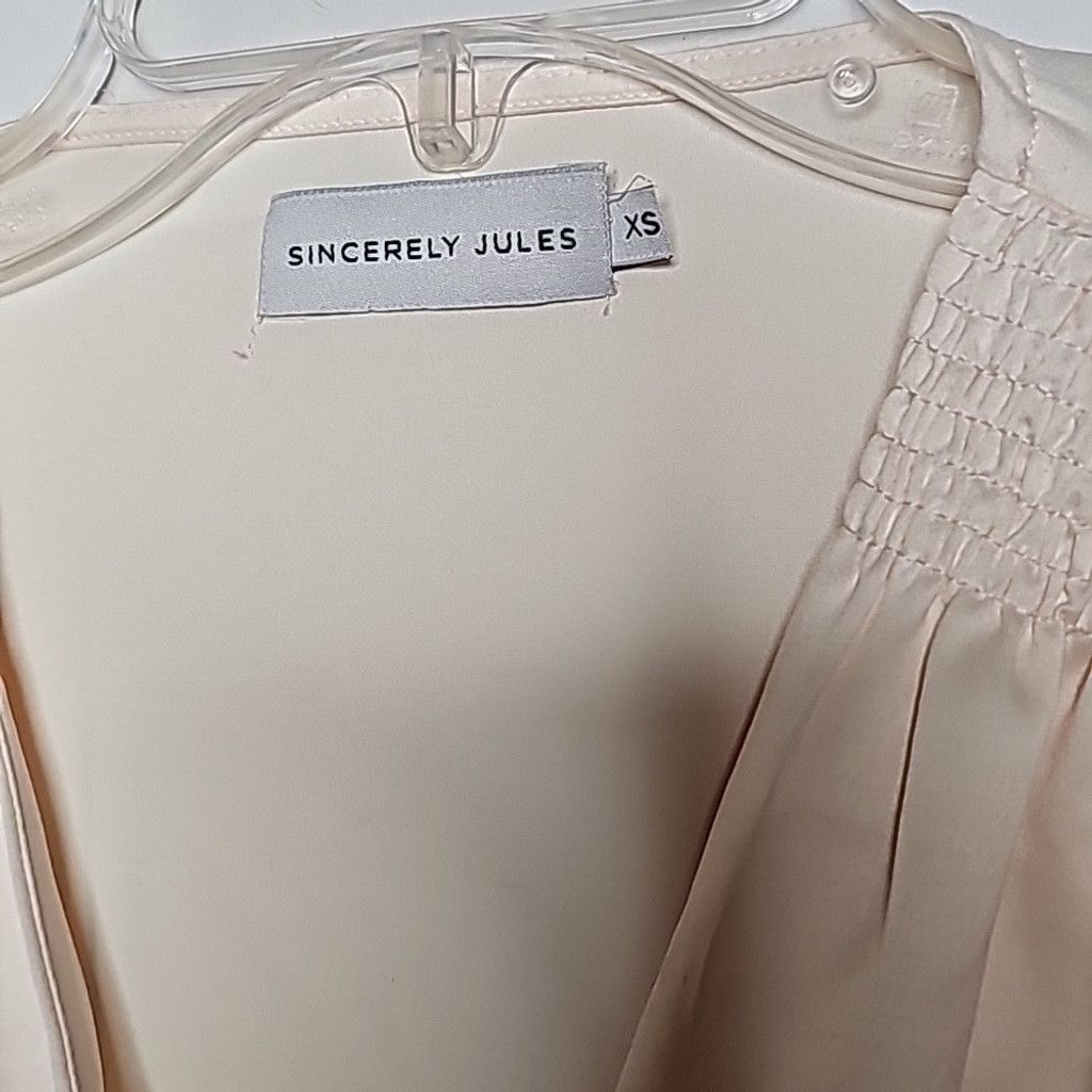 The Unbranded Brand Sincerely Jules wrap across long sleeve poplin blouse top XS Size XS / US 0-2 / IT 36-38 - 2 Thumbnail